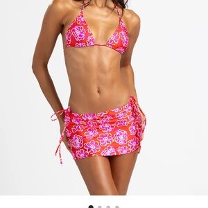 Beach Bunny Floral Pink/red Skirt